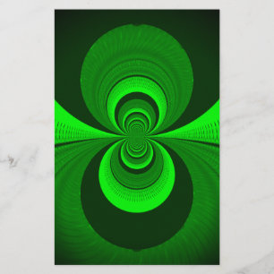 Papelería Resumen Modelo caleidoscopio Groovy Verde Brillant