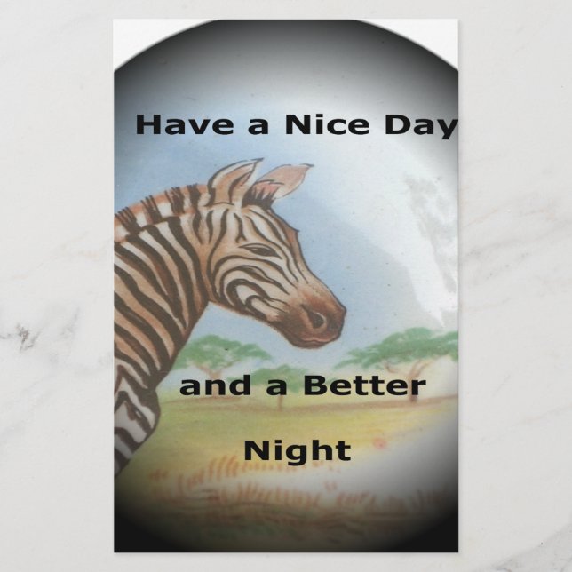 Papelería Retrato de cebra, Amboseli: el espíritu de la saba (Anverso)