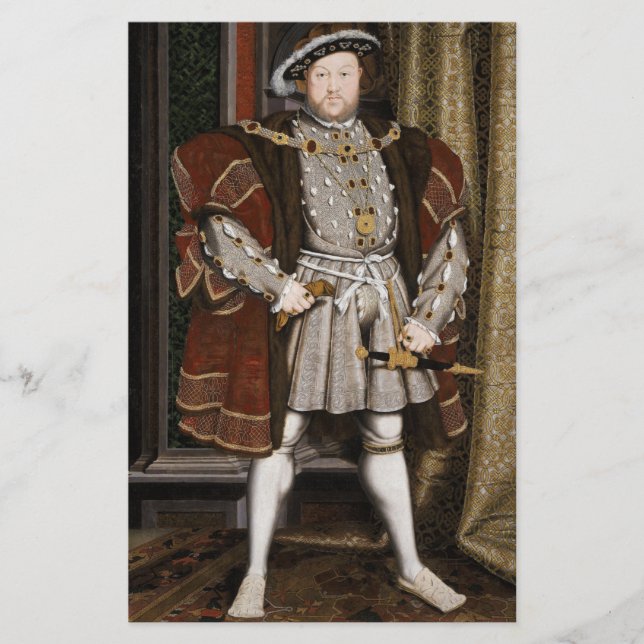 Papelería Retrato de Enrique VIII (Hans Holbein el Joven) (Anverso)