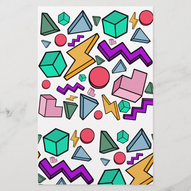 Papelería Retro de cosecha estética de los años 80 (Anverso)