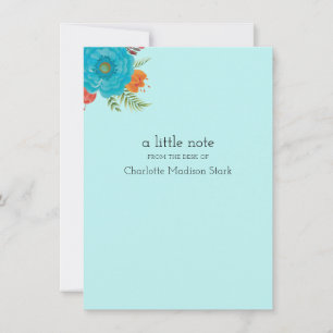 Papelería Retro Floral Personalizada Nota Tarjetas