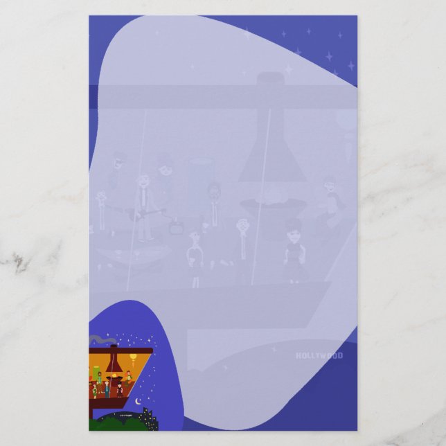 Papelería Retro House Fiesta Fun Jet Set Art Design (Anverso)