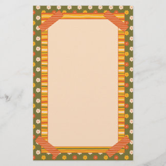 Papelería Retro Spring Hand Drawn Faux Washi Floral Vertical