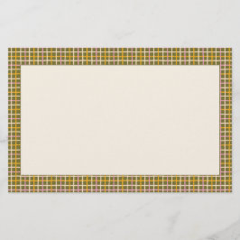 Papelería Retro Spring Hand Drawn Multicolor Grid Border