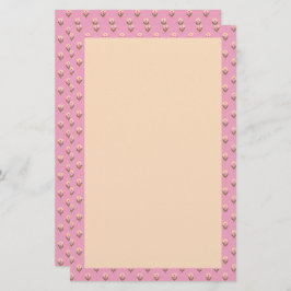 Papelería Retro Spring Hand Drawn Pink and Cream Floral