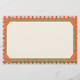 Papelería Retro Spring Mano Dibujada Falsa Cuadrícula y Cuad