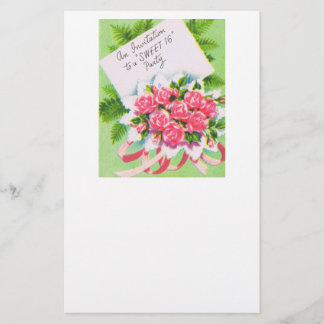 Papelería Retro Sweet Dieciséis Invitados Fiestas