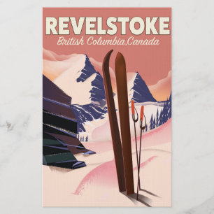 Papelería Revelstoke British Columbia, Canada Ski poster