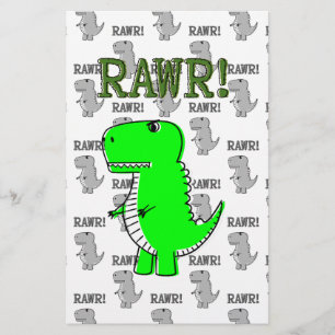 Papelería Rex T lindo y enojado con patrón blanco y negro