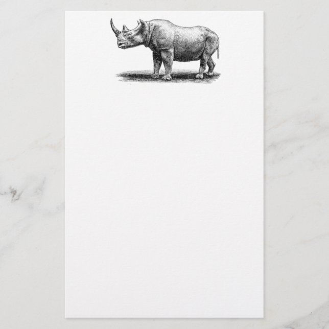 Papelería Rhinos del rinoceronte del ilustracion del (Anverso)