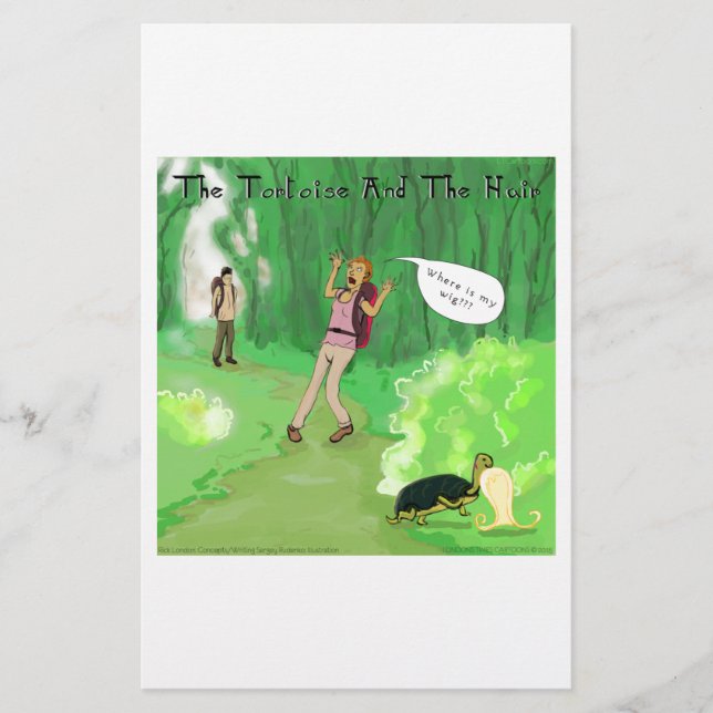 Papelería Rick London Turtle Y The Wig Hair Funny (Anverso)