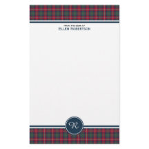 Robertson Clan Tartan Scottish Plaid Monograma