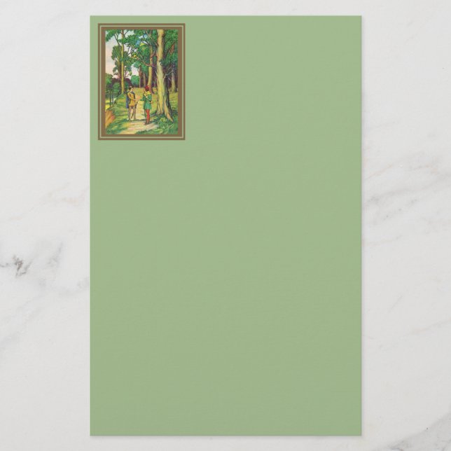 Papelería Robin Hood y pequeño Juan (Anverso)