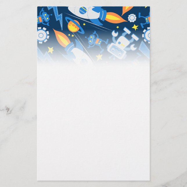 Papelería Robot espacial (Anverso)