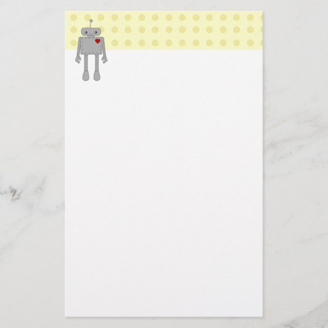 Papelería Robot lindo (Anverso)