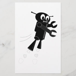 Papelería Robot volador negro