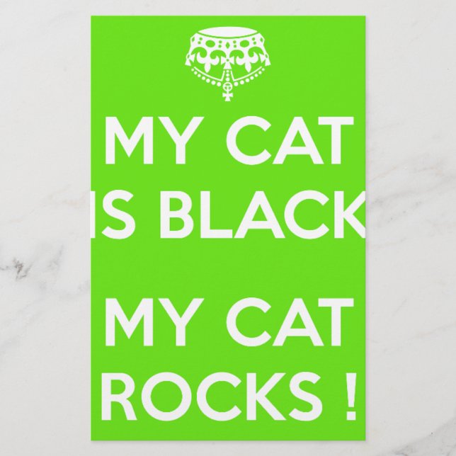 Papelería Rocas de gato negro (Anverso)