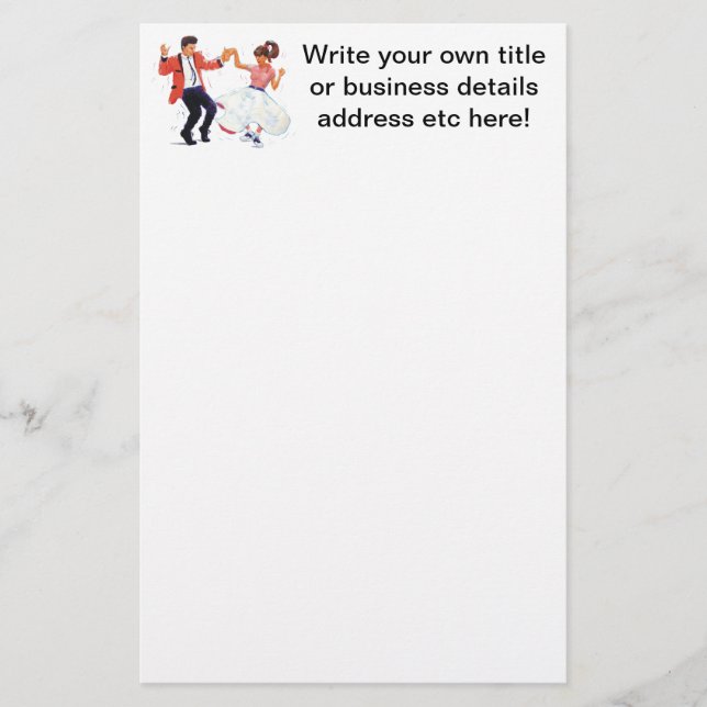 Papelería ¡Rock-and-roll! Nostalgia clásica de la danza de (Anverso)