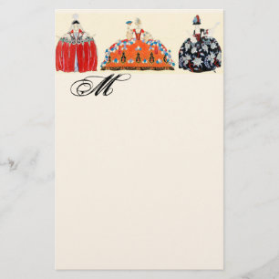 PAPELERÍA ROCOCO LADİES FASHION COSTUME DISEÑADOR MONOGRAM