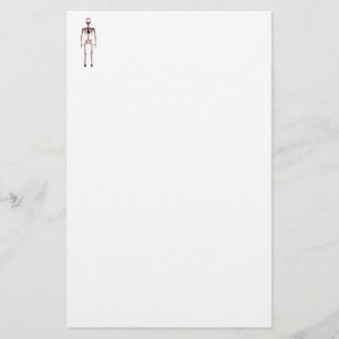 Papelería Rojo blanco esquelético de Vision de la