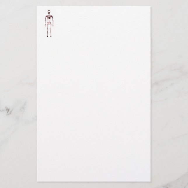 Papelería Rojo blanco esquelético de Vision de la (Anverso)