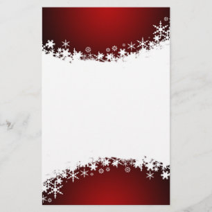 Papelería Rojo con los efectos de escritorio blancos del