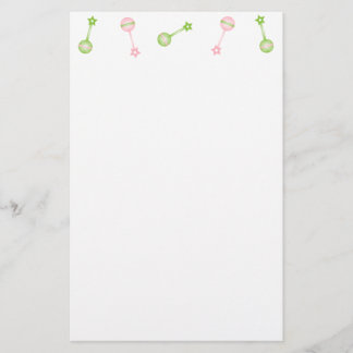 Papelería Rollo del traqueteo n inmóvil (rosa y verde)