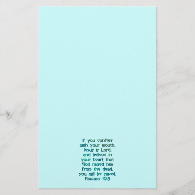 Papelería Romanos 10:9 (Anverso)