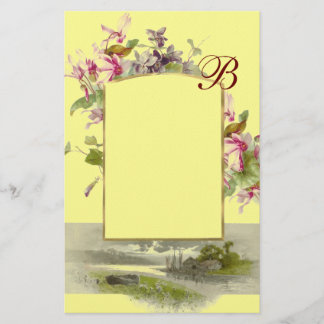 Papelería ROMANTİCA MONOGRAM / CICLOS, amarillo verde rosa