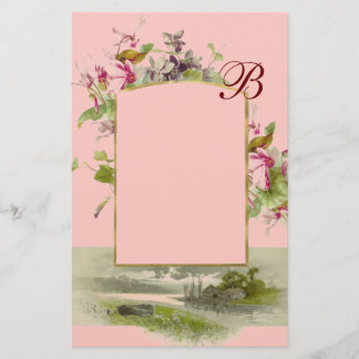 Papelería ROMANTİCA MONOGRAM / CICLOS, verde rosa