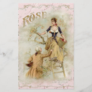 Papelería Romántico París Amantes del shabbychic rosa