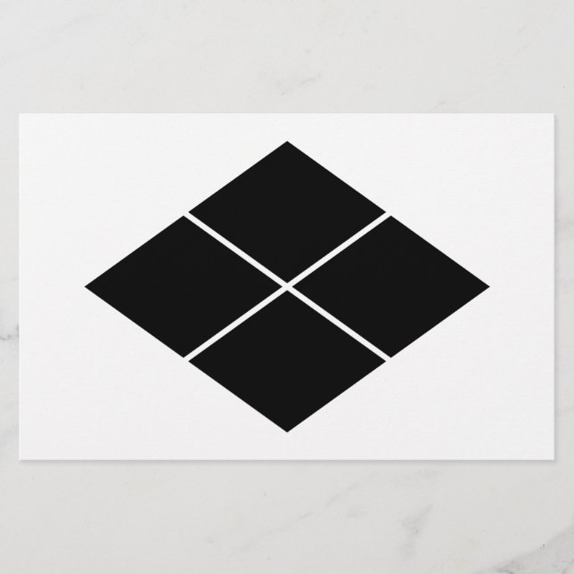 Papelería rombo de Takeda (Anverso)