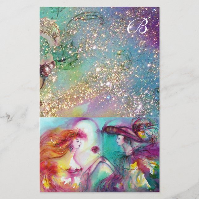 PAPELERÍA ROMEO Y JULIET, ORO AZUL VERDE AZULADO DERRAME MON (Anverso)