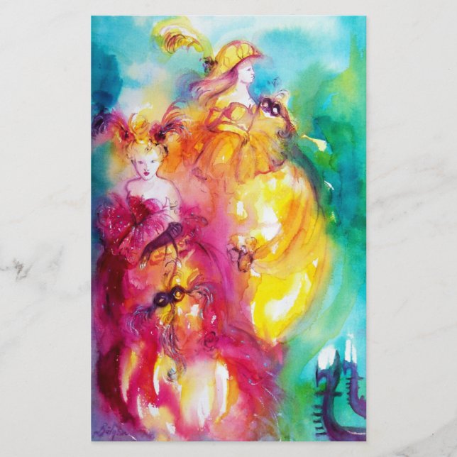 Papelería RONDO EN LAGUNA / Ball de Masquerade Veneciana (Anverso)