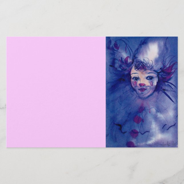 Papelería ROPA EN ROSTROS DE CARÁCTER PURPLE DE Carnaval Ven (Anverso)