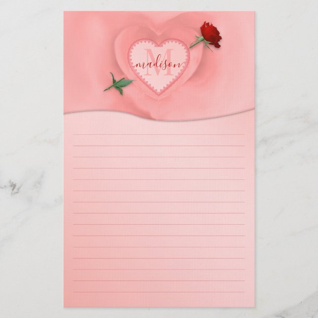 Papelería Rosa a través de la historia del corazón (Anverso)