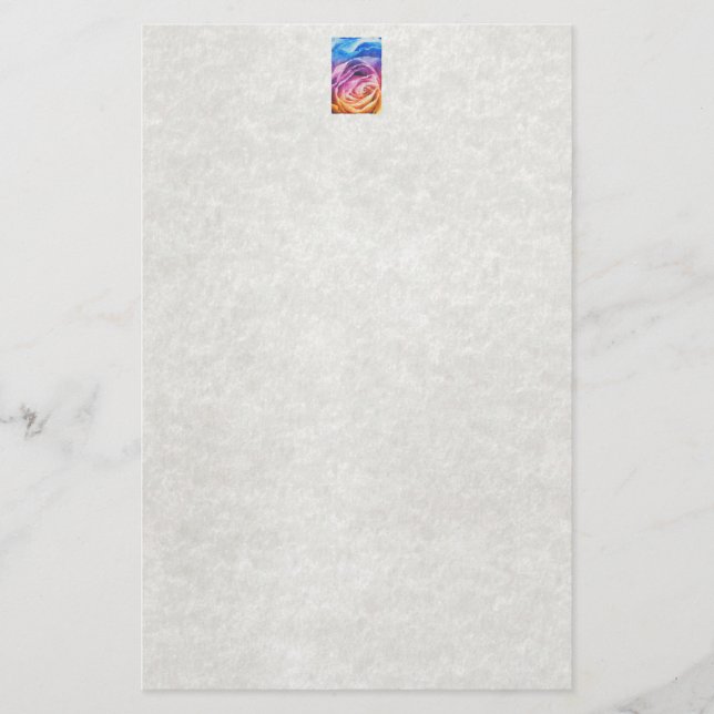 Papelería Rosa arcoiris acuarela (Anverso)
