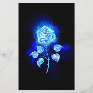 Papelería Rosa azul en llamas