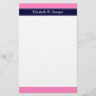 Papelería Rosa Caliente #2 Qué Polka Pone A La Marina Nombre