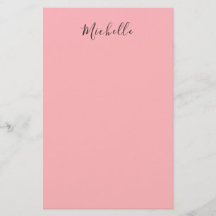 Papelería Rosa Claro Profesional Escritura Clásica Única