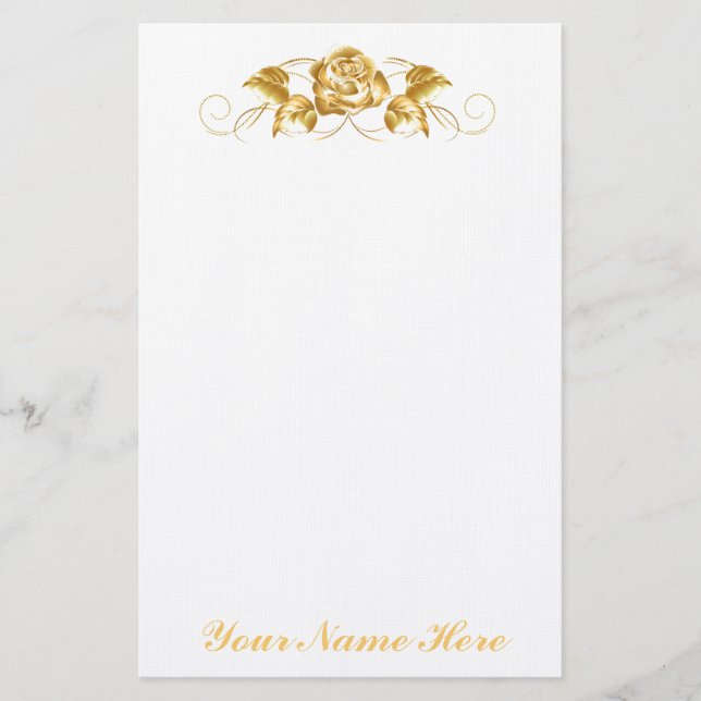 Papelería Rosa de oro (Anverso)