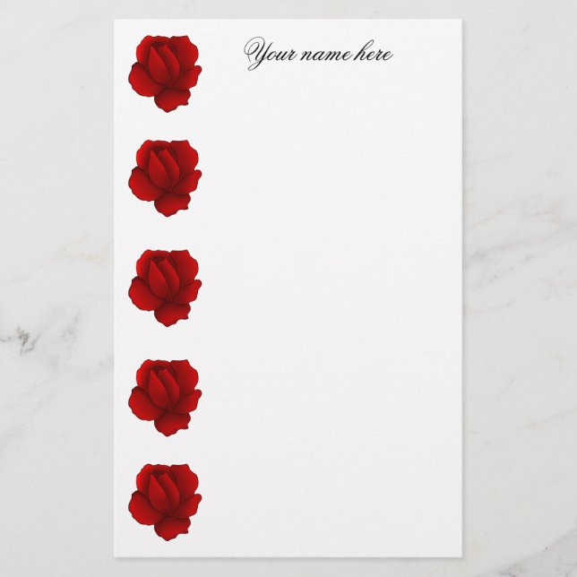 Papelería Rosa gótica gótica romántica (Anverso)