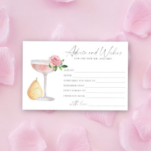 Papelería Rosa Prosecco - consejo y deseos ducha de novia
