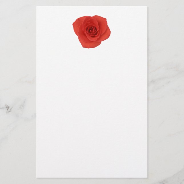 Papelería Rosa roja (Anverso)