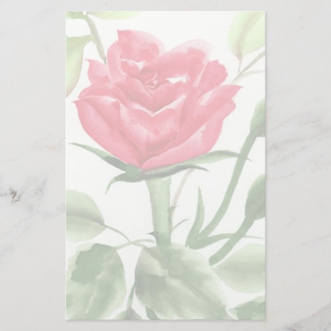 Papelería Rosa rojo (Anverso)