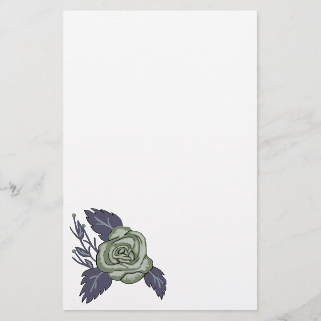 Papelería Rosa verde oscuro (Anverso)