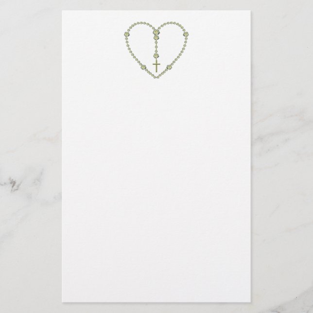 Papelería Rosario rosa blanco (Anverso)