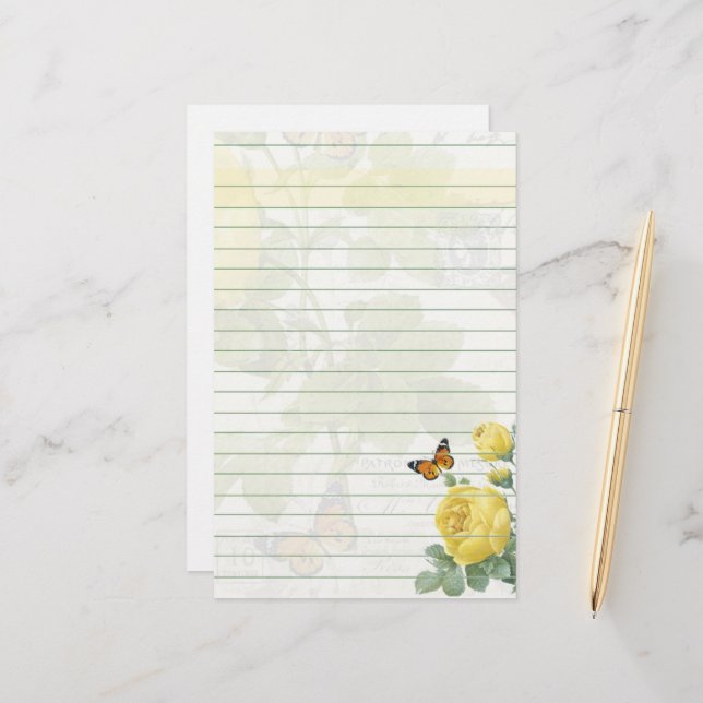 Papelería Rosas amarillas (Anverso/Reverso In Situ)