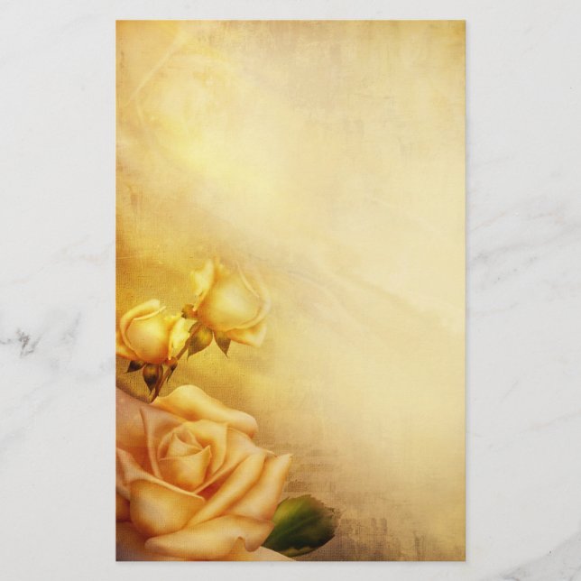 Papelería Rosas de oro del vintage (Anverso)