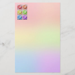 Papelería Rosas macros del arco iris